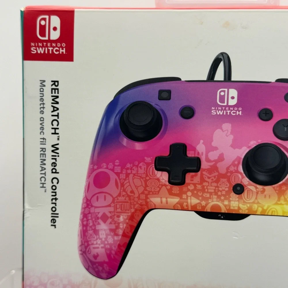 PDP REMATCH Wired Controller Nintendo Switch Star Spectrum Rainbow Super Mario